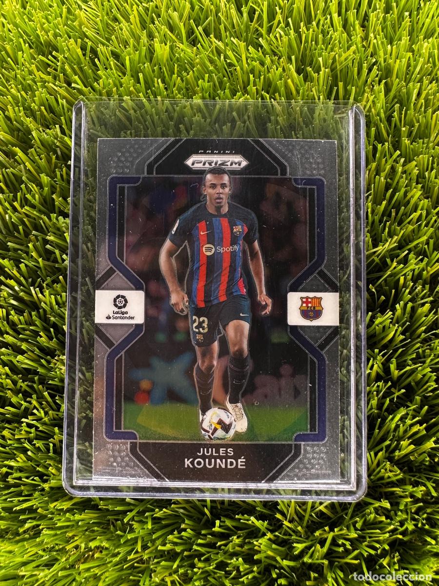 Cromos de F&uacute;tbol: N&ordm; 214 Jules Kound&eacute; Prizm FC Barcelona Panini Chronicles La Liga 22 23