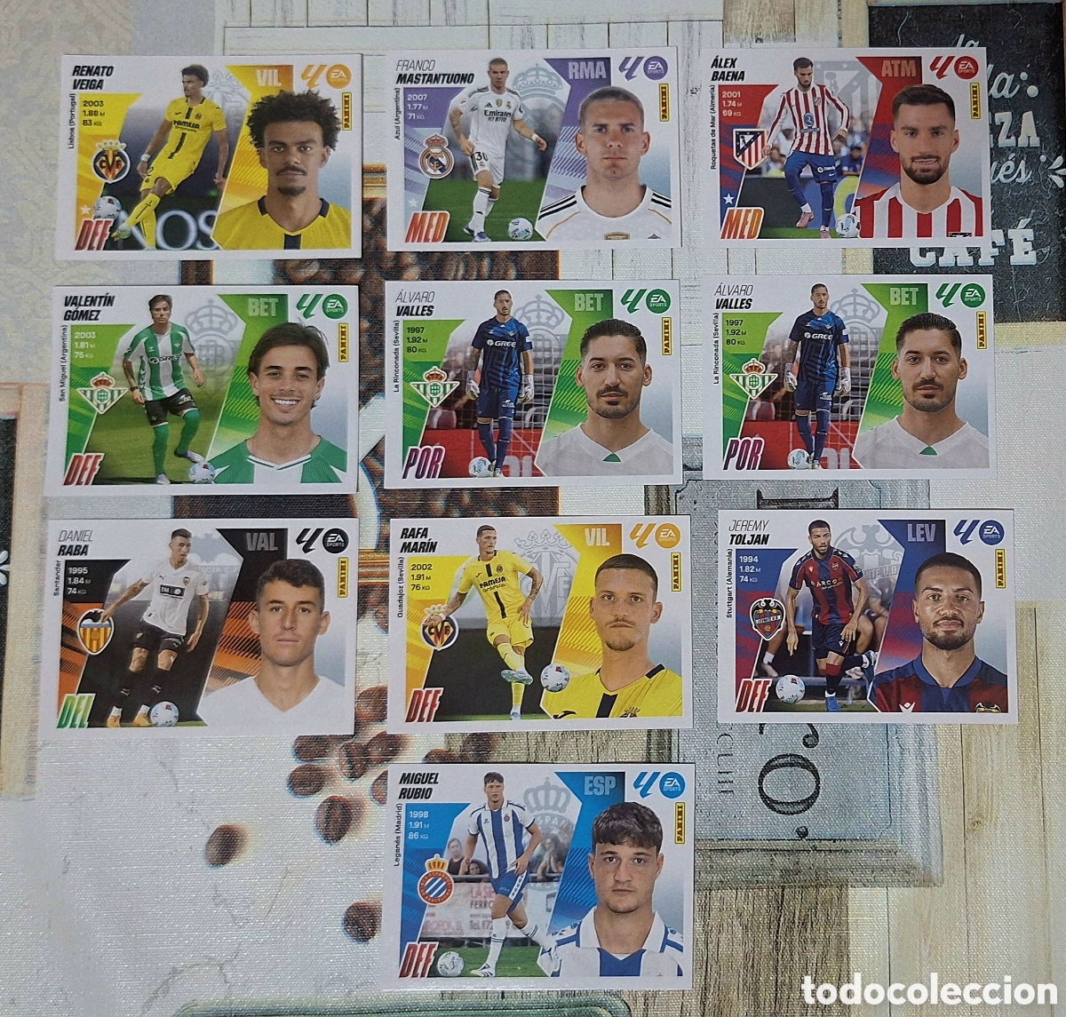 Cromos de F&uacute;tbol: Lote 10 fichajes liga este 2025 2026