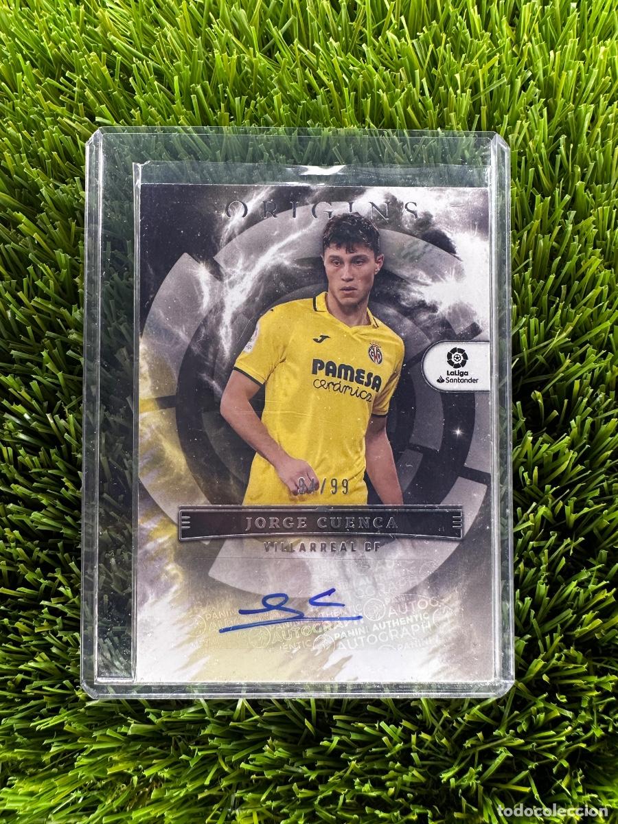 Cromos de F&uacute;tbol: N&ordm; OA-JC Jorge Cuenca Origins Autograph Numerado 94/99 Villarreal CF Panini Chronicles La Liga 22 23