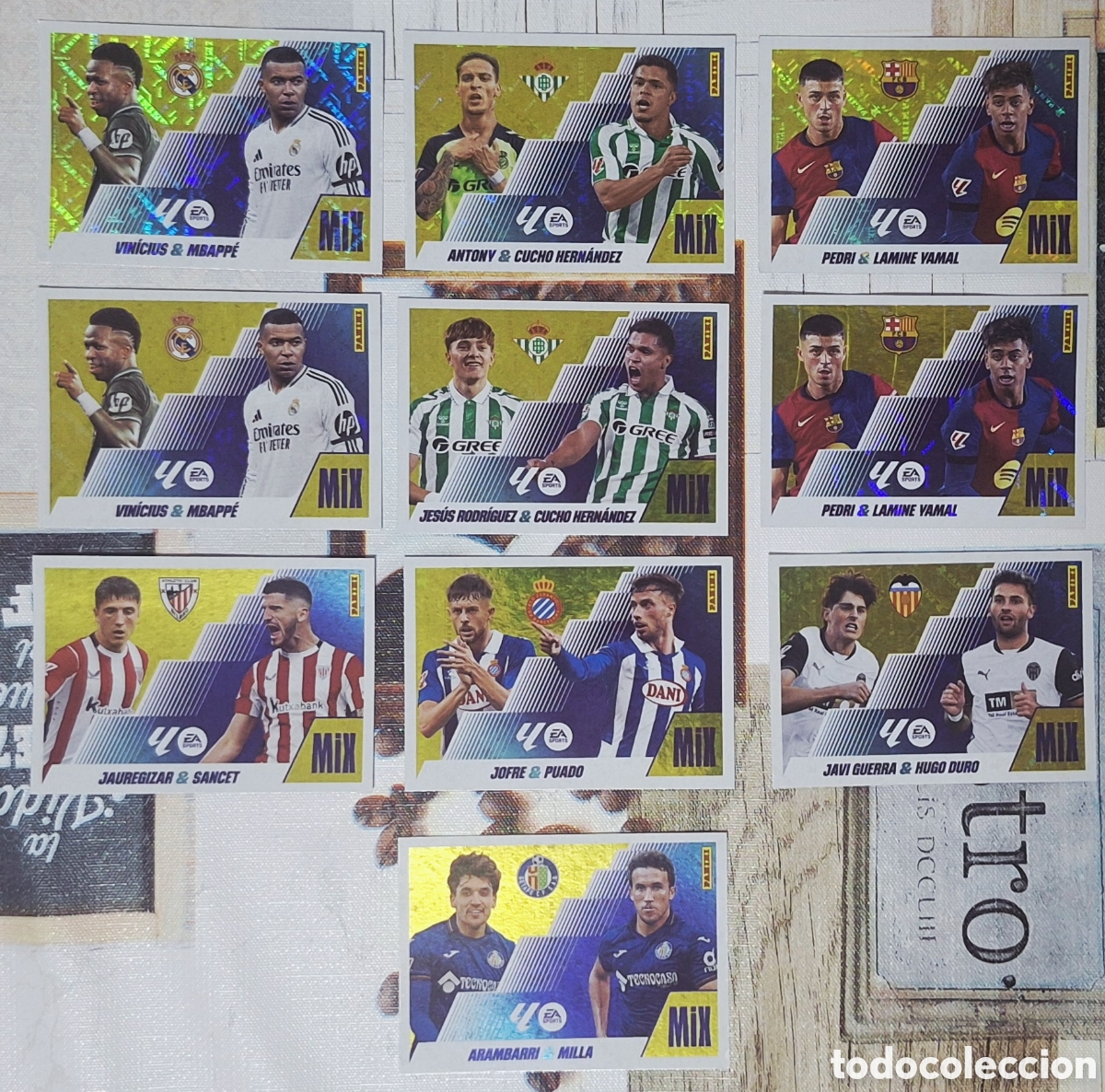 Cromos de F&uacute;tbol: Lote 10 MIX cromos liga este 2025 2026