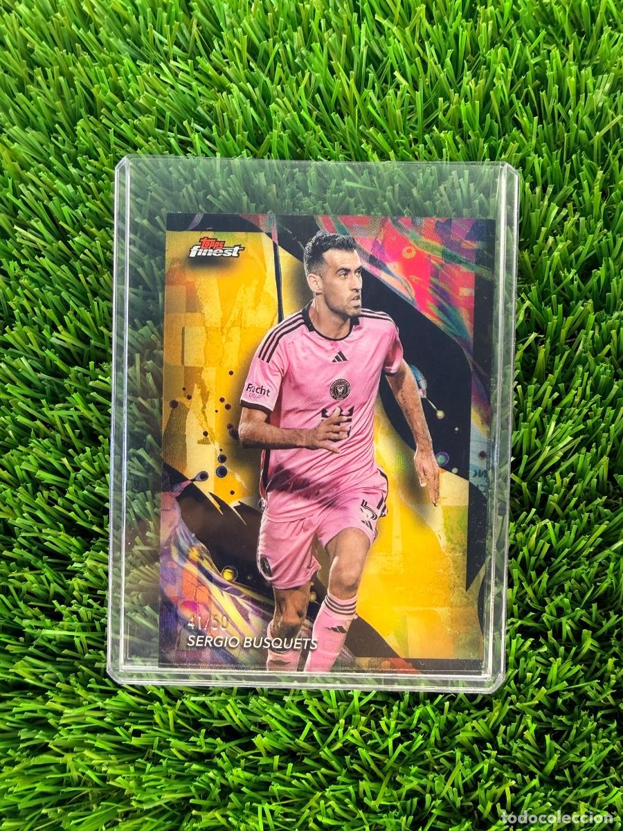 Cromos de F&uacute;tbol: N&ordm; 142 Sergio Busquets Numerado 41/50 Inter de Miami Topps Finest MLS 23 24