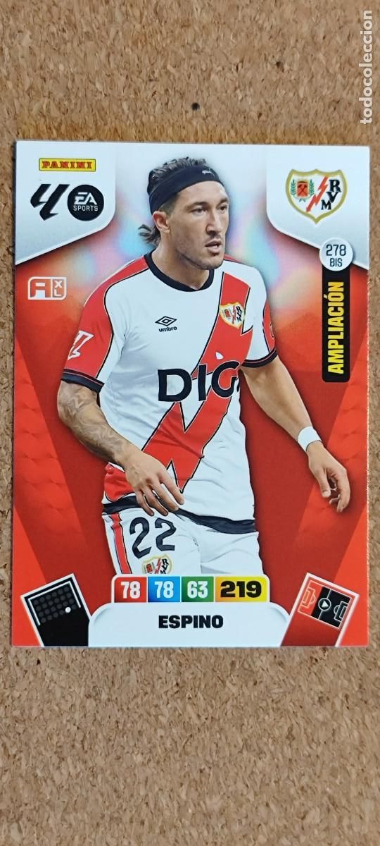 Cromos de F&uacute;tbol: ADRENALYN XL LA LIGA 25/26 CARD AMPLIACION ESPINO RAYO VALLECANO # 278 BIS PANINI