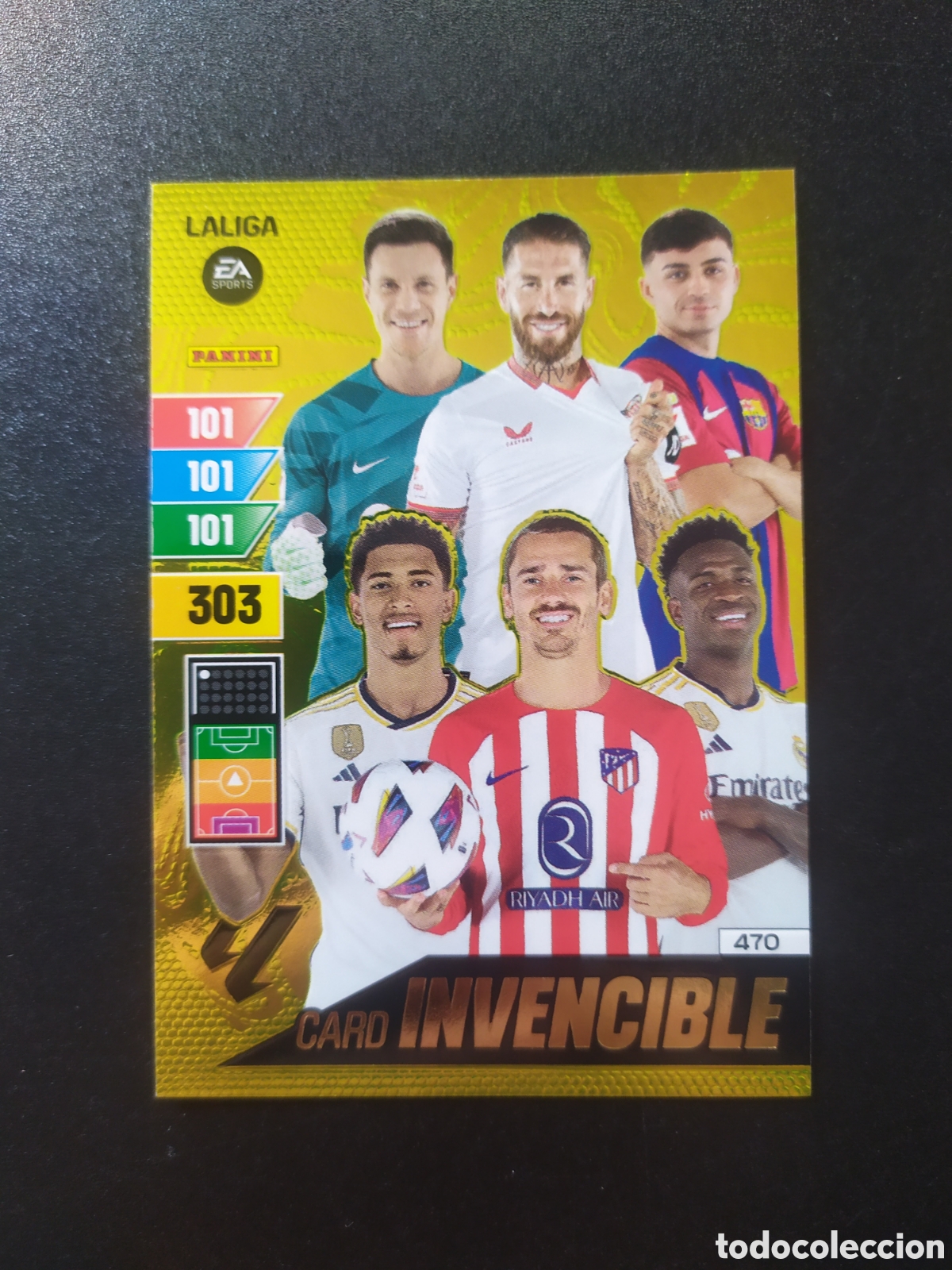 Figurine di Calcio: Adrenalyn 2023 2024 23 24 panini Griezmann Pedri Vinicius Bellingham Ramos n&deg; 470 card invencible