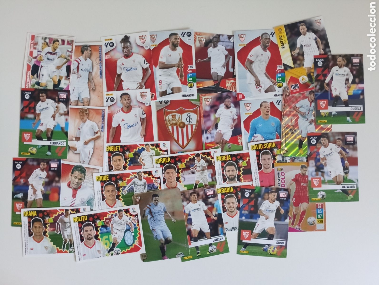 Cromos de F&uacute;tbol: Sevilla Lote 30 Cromos -Cartas, Todas Diferentes