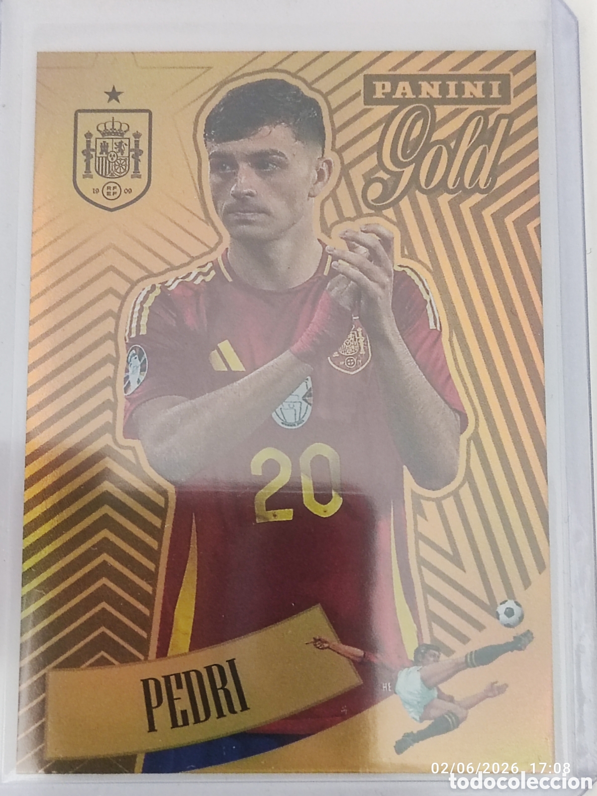 Cromos de F&uacute;tbol: Pedri Gold Panini Tributo Espa&ntilde;a Vamos campeones