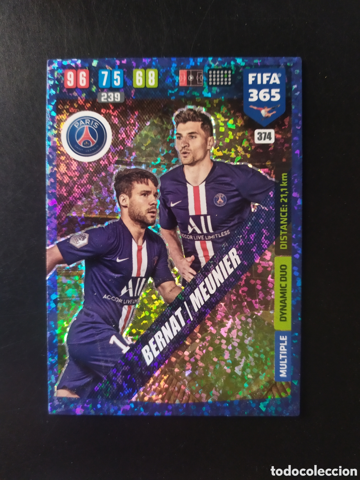 Cromos de F&uacute;tbol: Adrenalyn XL FIFA 365 2019 2020 19 20 panini m&uacute;ltiple Bernat Meunier n&deg; 374 Paris Saint-Germain