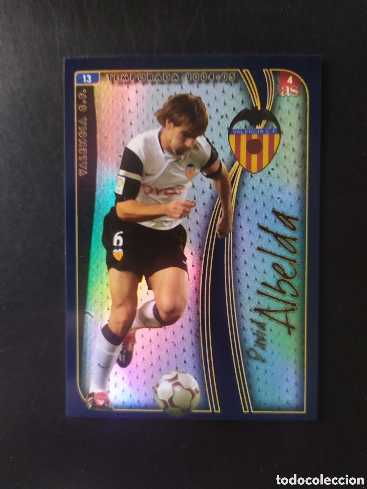 Cromos de F&uacute;tbol: Mundicromo fichas Liga 2004 2005 04 05 diario As 4 Albelda n&deg; 13 Valencia
