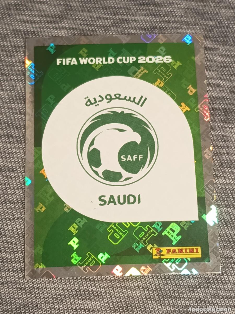 Cromos de F&uacute;tbol: ESCUDO ARABIA SAUDI KSA 1 STICKER MUNDIAL 2026 PANINI FIFA WORLD CUP NUEVO