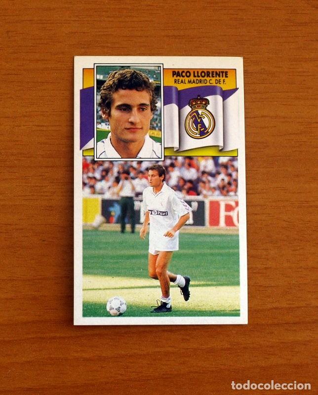 Cromos de F&uacute;tbol: Real Madrid - Paco Llorente - Ediciones Este Liga 1990-1991, 90-91 - Nunca pegado