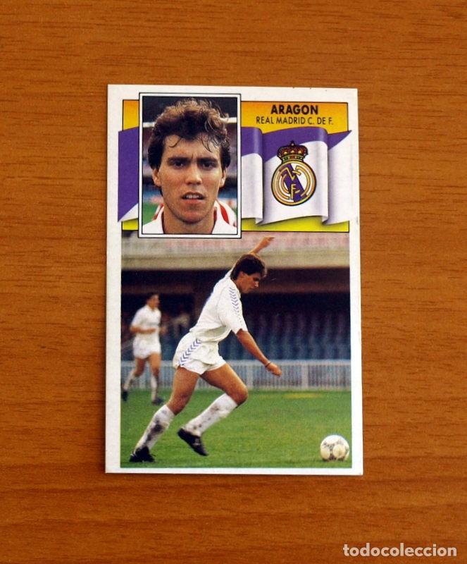 Cromos de F&uacute;tbol: Real Madrid - Arag&oacute;n - Ediciones Este Liga 1990-1991, 90-91 - Nunca pegado