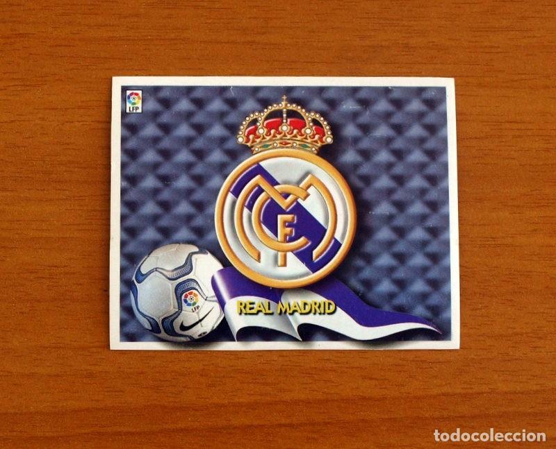 Cromos de F&uacute;tbol: Real Madrid - Escudo - Ediciones Este Liga 2000-2001, 00-01 - Nunca Pegado