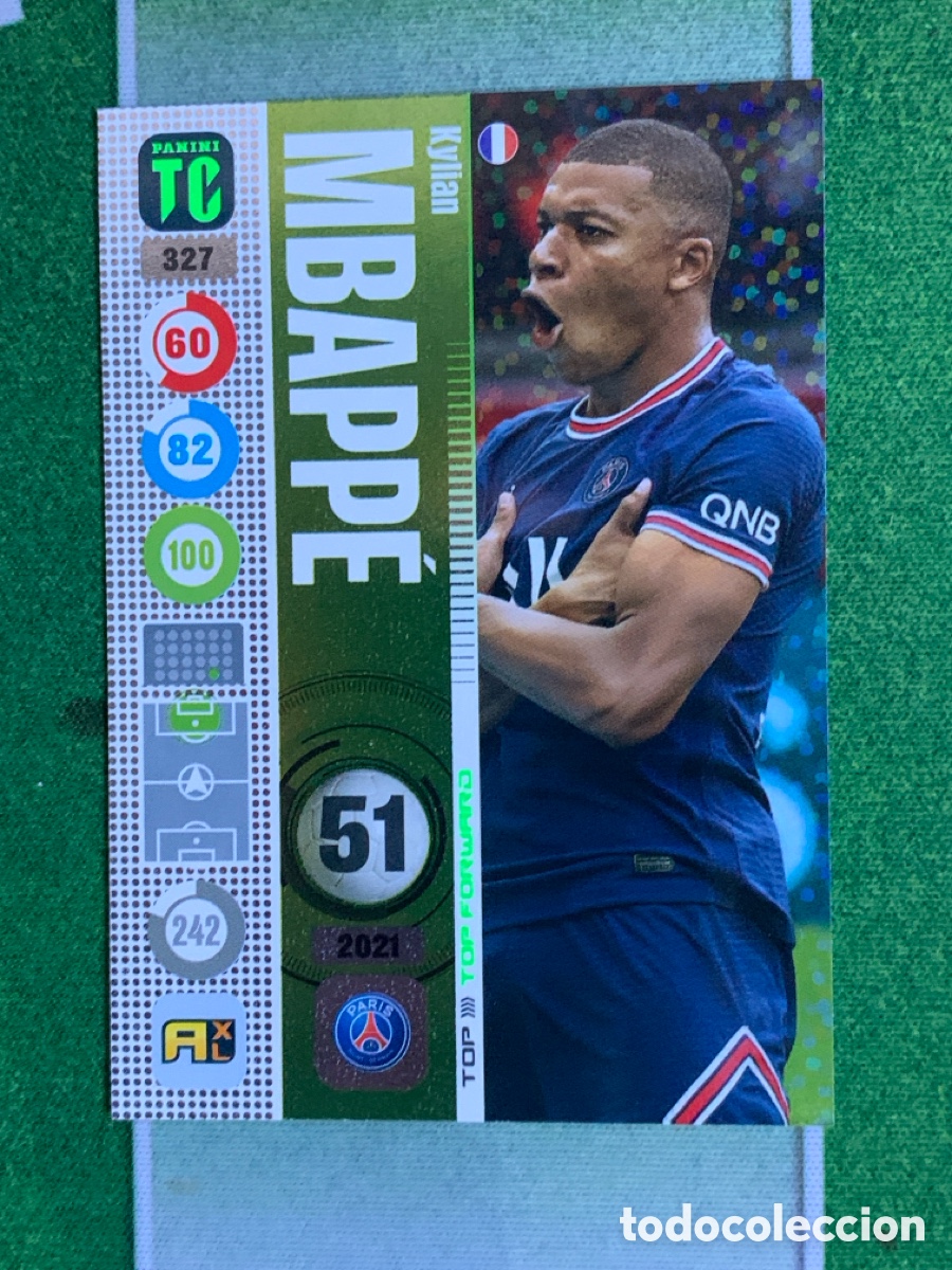 Cromos de F&uacute;tbol: MBAPPE PARIS SAINT GERMAIN N&ordm; 327 ADRENALYN XL TOP CLASS 2021 2022 21 22 PANINI