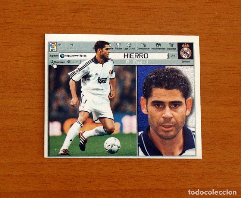 Cromos de F&uacute;tbol: Real Madrid - Hierro - Ediciones Este Liga 2001-2002, 01-02 - Nunca Pegado