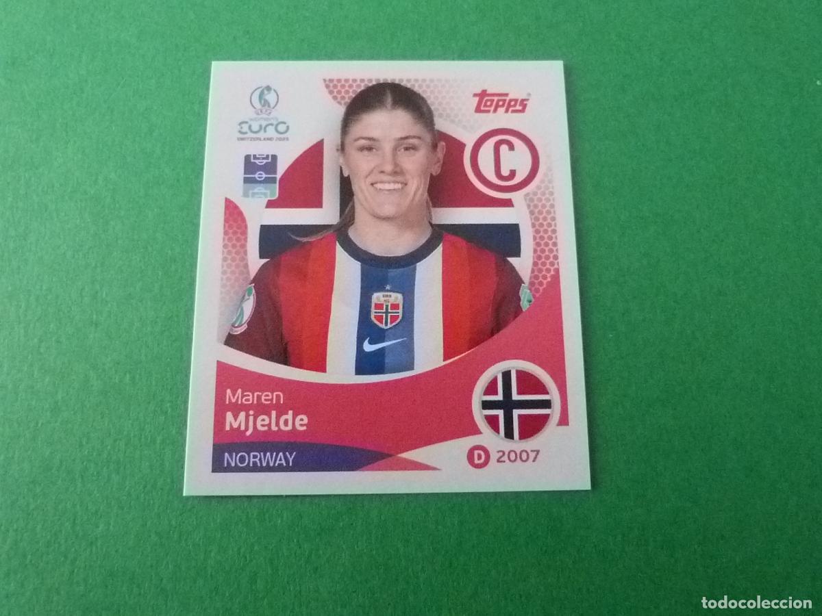 Cromos de F&uacute;tbol: CROMO FUTBOL MJELDE NORUEGA SIN PEGAR N&ordm; 46 EUROCOPA EURO FEMENINA SUIZA 2025 TOPPS