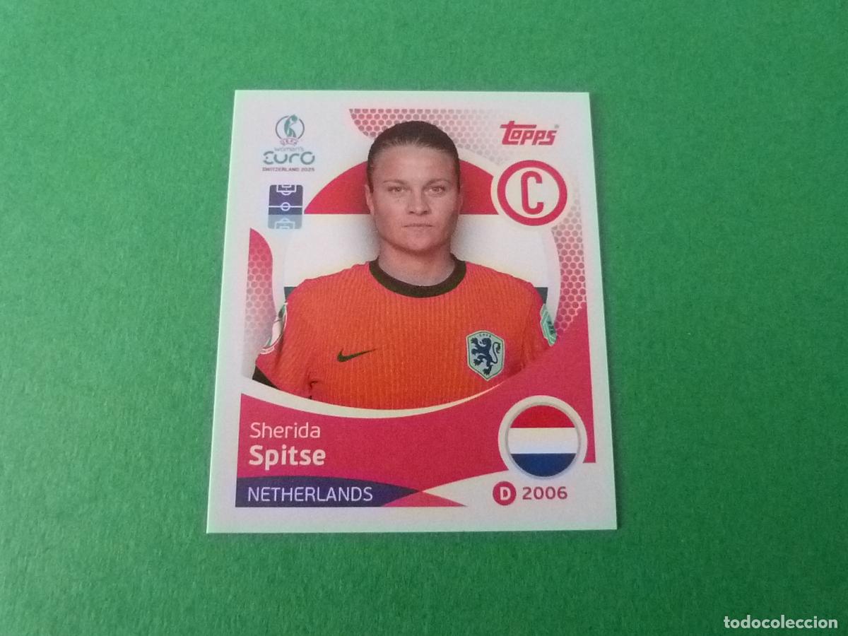 Cromos de F&uacute;tbol: CROMO FUTBOL SPITSE PAISES BAJOS SIN PEGAR N&ordm; 286 EUROCOPA EURO FEMENINA SUIZA 2025 TOPPS