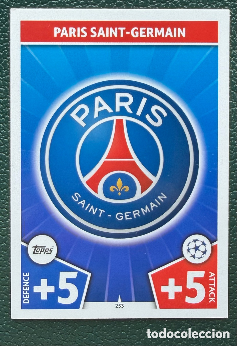 Cartes &agrave; collectionner de Football: 253 ESCUDO PARIS SAINT GERMAIN PSG FICHAS ALBUM MATCH ATTAX CHAMPIONS TOPPS 2017 2018 17 18