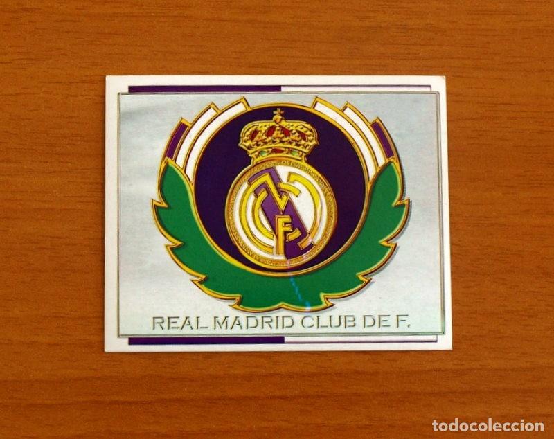Cromos de F&uacute;tbol: Real Madrid - Escudo - Ediciones Este Liga 1996-1997, 96-97 - Nunca Pegado