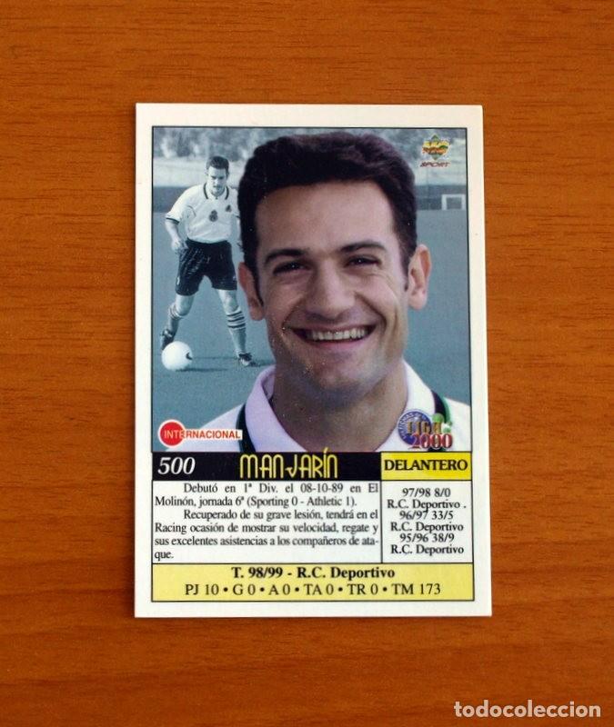 Cromos de F&uacute;tbol: Racing Santander - N&ordm; 500 - Manjar&iacute;n -&Uacute;ltima Hora -Las Fichas de la Liga Mundicromo 1999-2000, 99-00