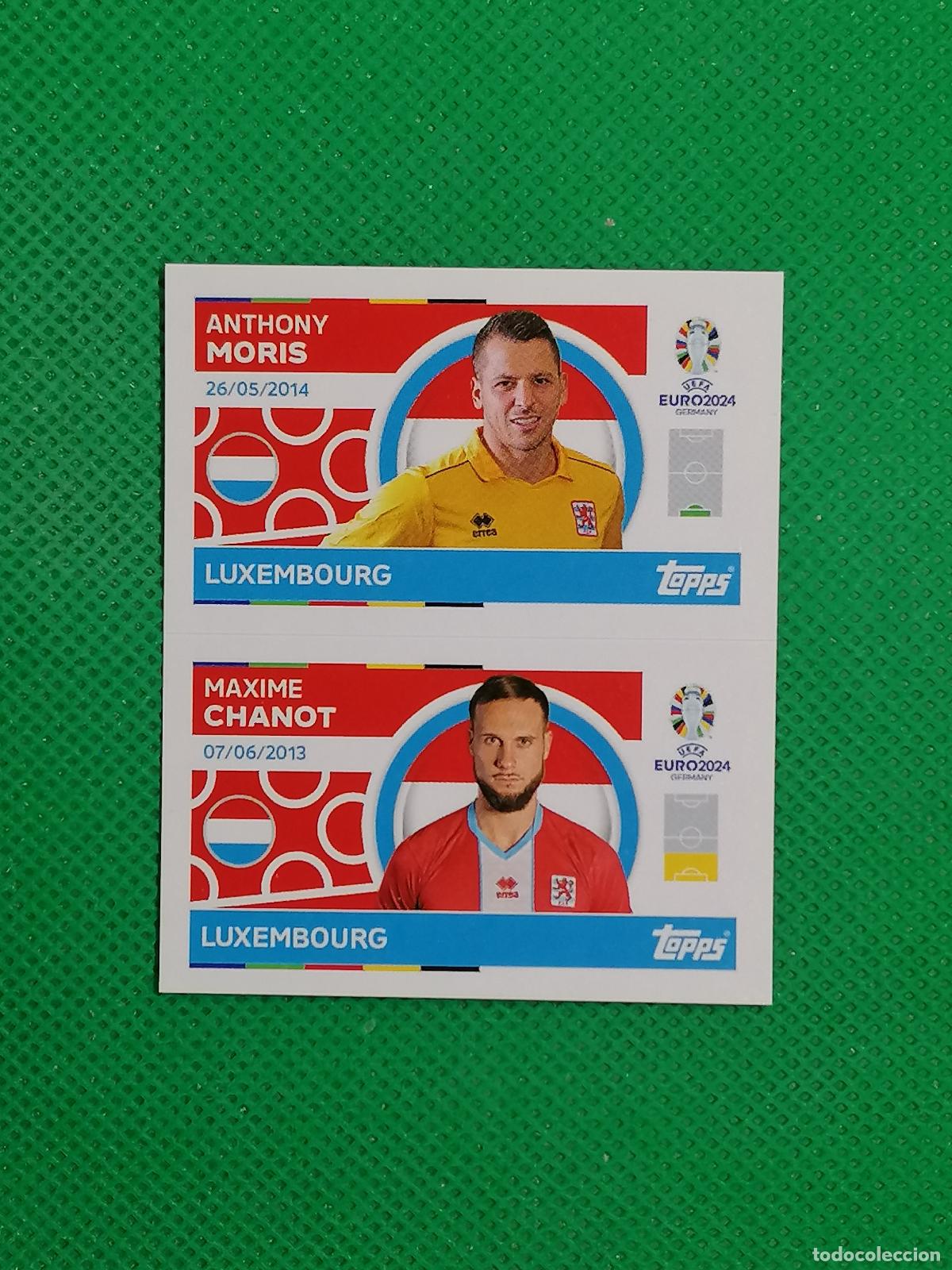 Cromos de F&uacute;tbol: LUX 2 3 LUX2 LUX3 MORIS CHANOT LUXEMBURGO ⚽ TOPPS EURO 2024 24 GERMANY STICKERS ⚽
