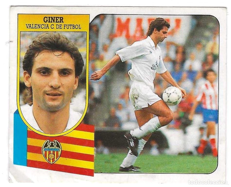 Cromos de F&uacute;tbol: ED. ESTE -- LIGA 91-92 -- GINER ( VALENCIA )