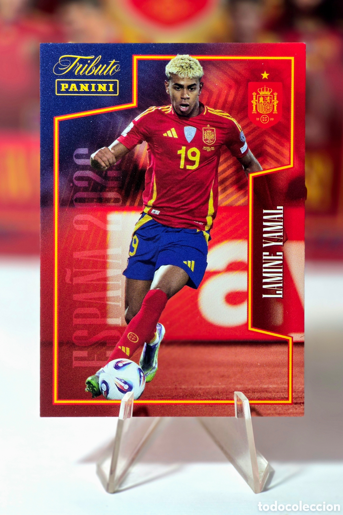 Cromos de F&uacute;tbol: Lamine Yamal Tributo Panini Selecci&oacute;n Espa&ntilde;ola (2010-2026) Vamos Campeones