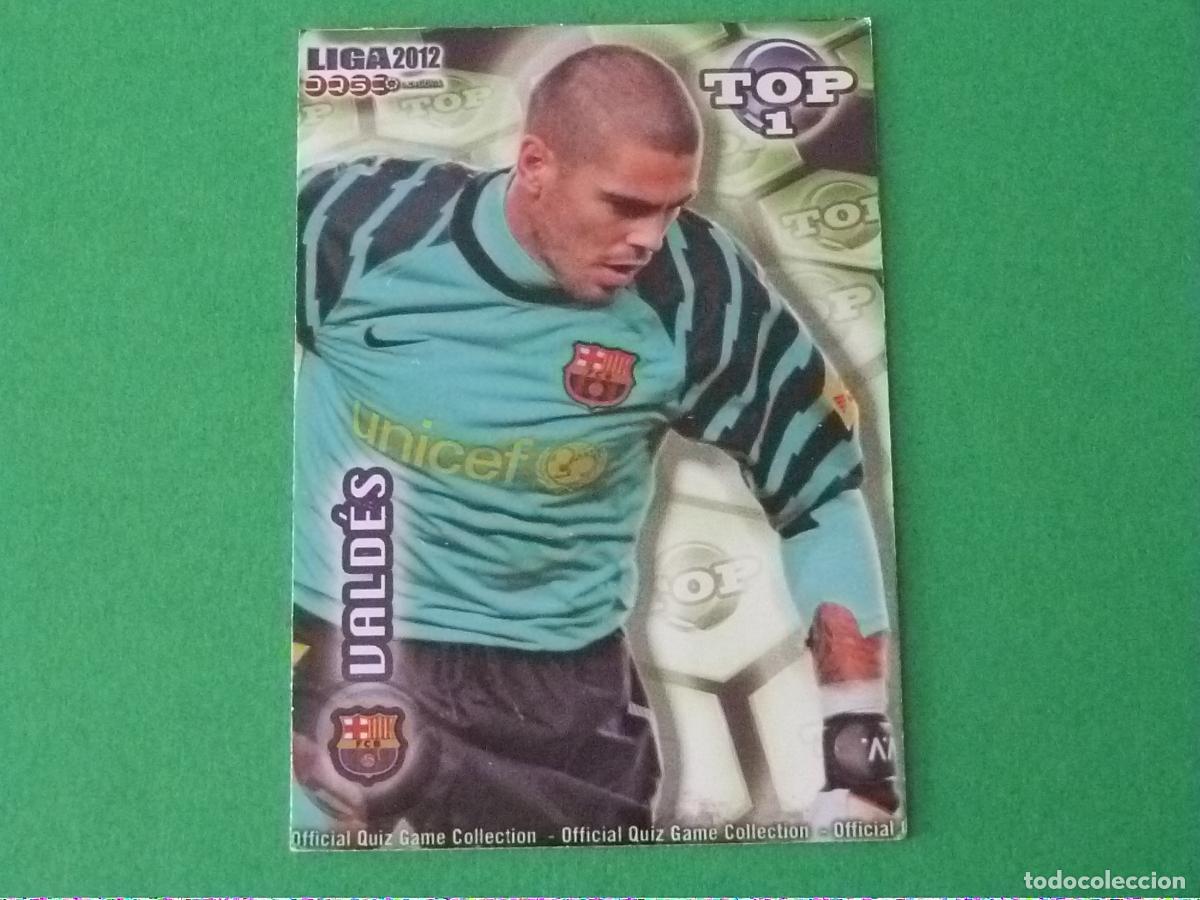 Cromos de F&uacute;tbol: TRADING CARD FUTBOL VALDES F.C. BARCELONA BRILLO VERDE LISO N&ordm; 541 TOP MUNDICROMO 2011-2012/11-12