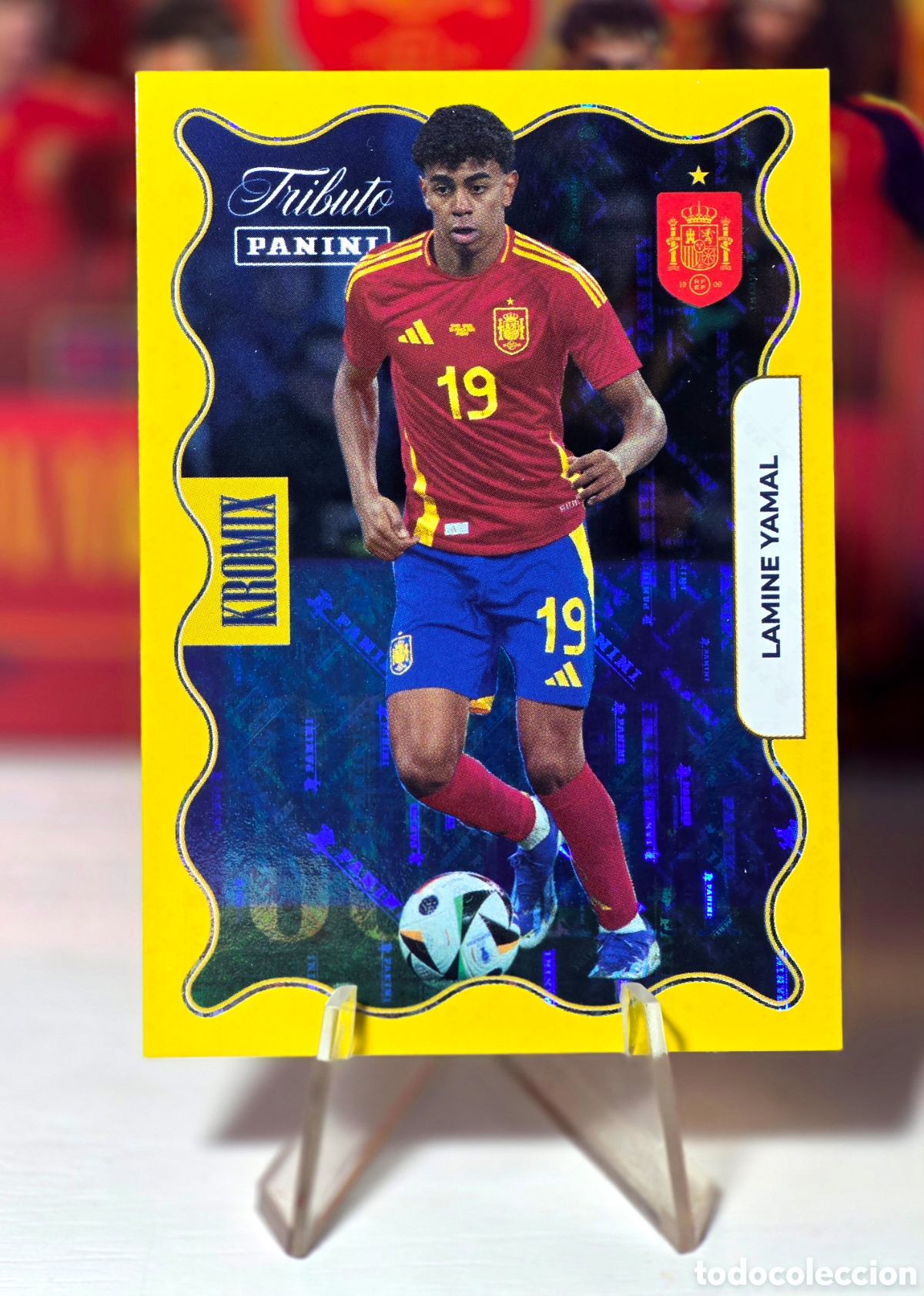 Cromos de F&uacute;tbol: Lamine Yamal Supra Kromix Gold Tributo Panini Selecci&oacute;n Espa&ntilde;ola (2010-2026) Vamos Campeones