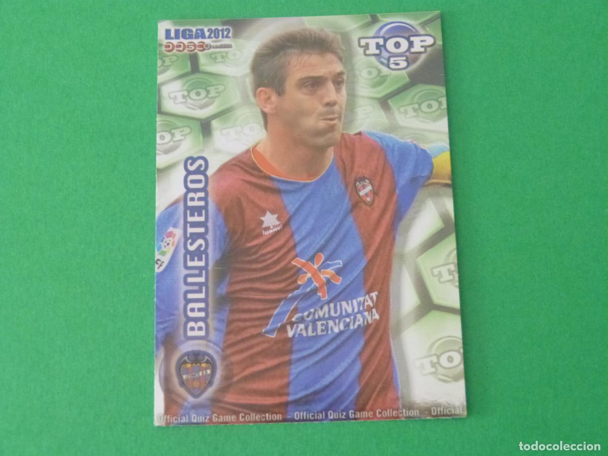 Cromos de F&uacute;tbol: TRADING CARD FUTBOL BALLESTEROS LEVANTE U.D. BRILLO VERDE LISO N&ordm; 572 TOP MUNDICROMO 2011-2012/11-12