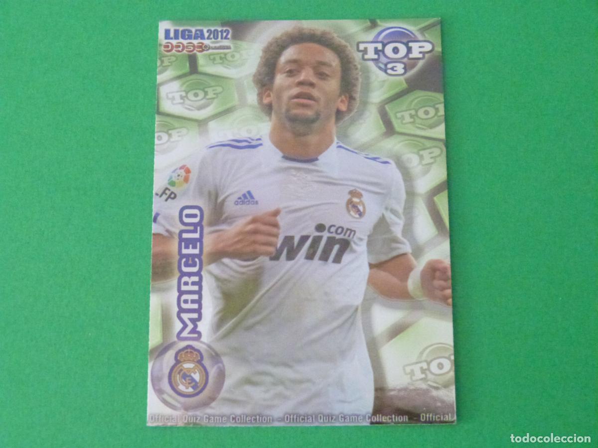 Cromos de F&uacute;tbol: TRADING CARD FUTBOL MARCELO REAL MADRID C.F. BRILLO VERDE LISO N&ordm; 578 TOP MUNDICROMO 2011-2012/11-12