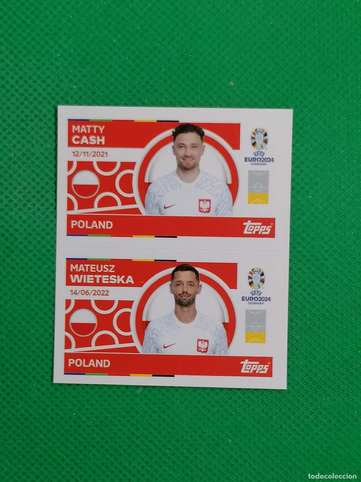 Cromos de F&uacute;tbol: POL 4 5 POL4 POL5 CASH WIETESKA POLONIA ⚽ TOPPS EURO 2024 24 GERMANY STICKERS ⚽
