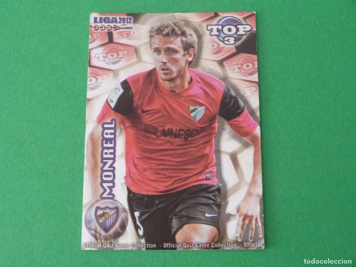 Cromos de F&uacute;tbol: TRADING CARD FUTBOL MONREAL MALAGA C.F. BRILLO ROJO LISO N&ordm; 582 TOP MUNDICROMO 2011-2012/11-12