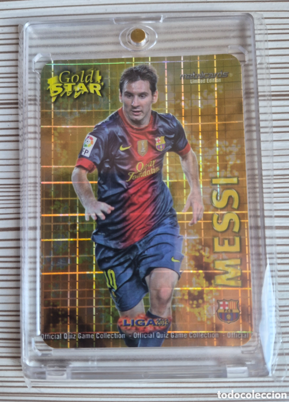 Cromos de F&uacute;tbol: MESSI GOLD STAR FONDO CUADROS MUNDICROMO 2012 2013 QUIZ LIGA 12 13