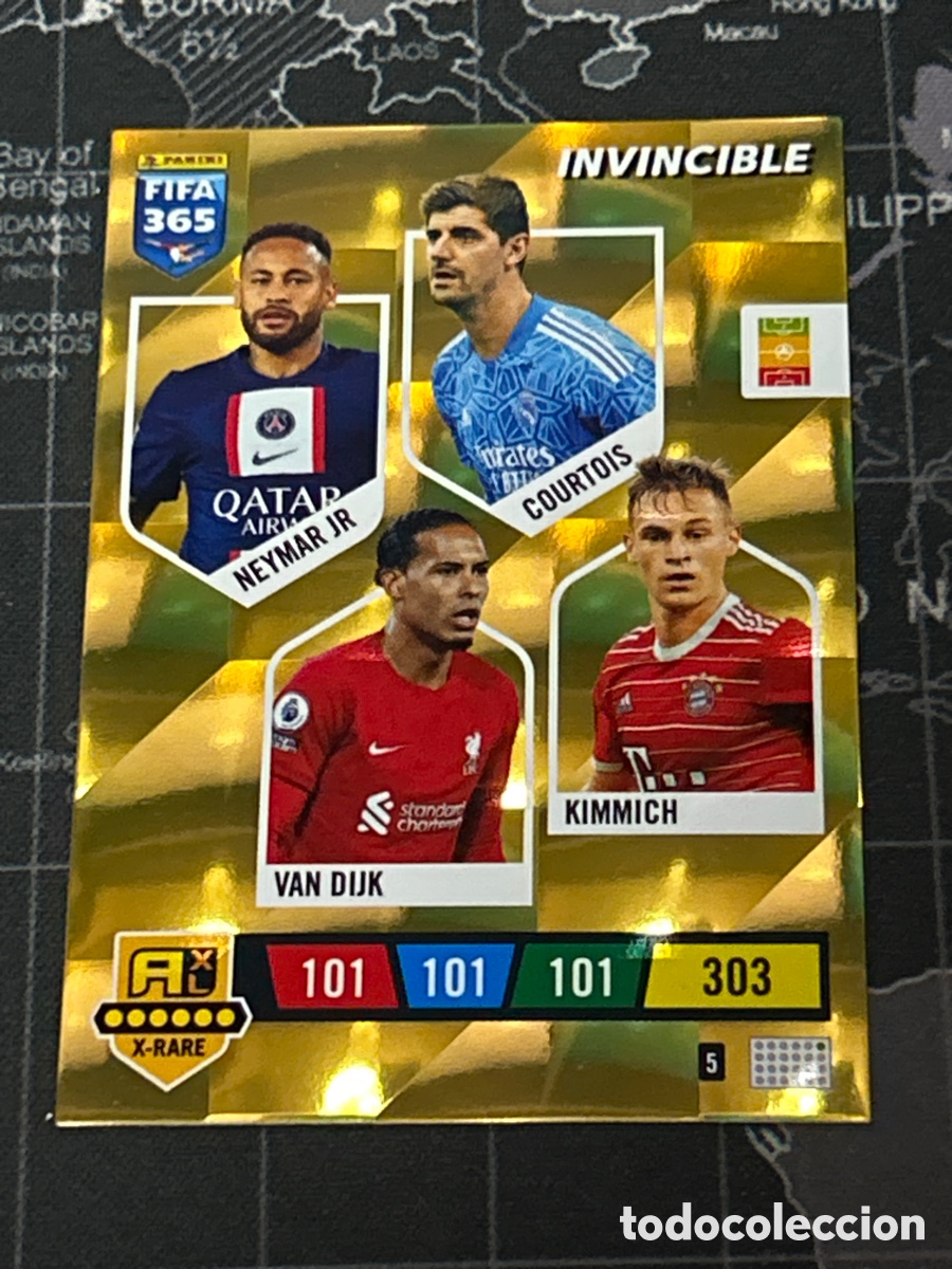 Cromos de F&uacute;tbol: 5 INVINCIBLE CARD CARTA INVENCIBLE TOP MASTER PANINI ADRENALYN XL FIFA 365 2023 23