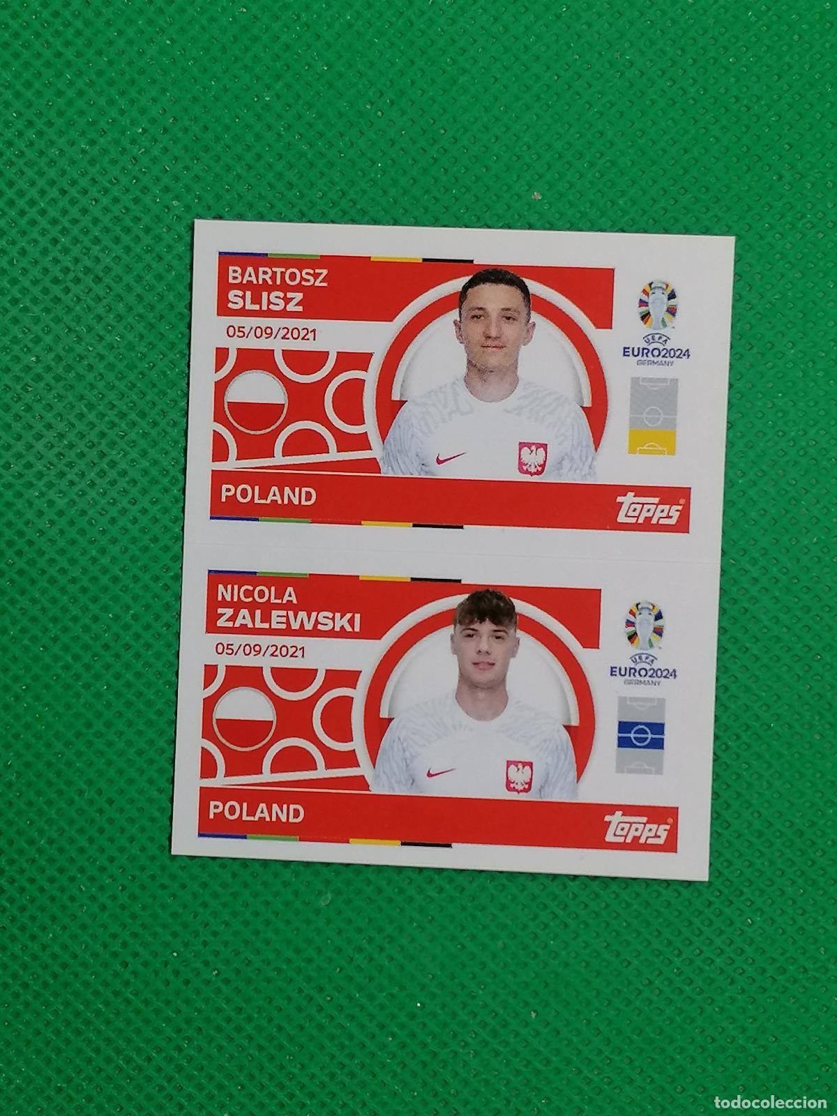 Cromos de F&uacute;tbol: POL 8 9 POL8 POL9 SLIZ ZALEWSKI POLONIA ⚽ TOPPS EURO 2024 24 GERMANY STICKERS ⚽