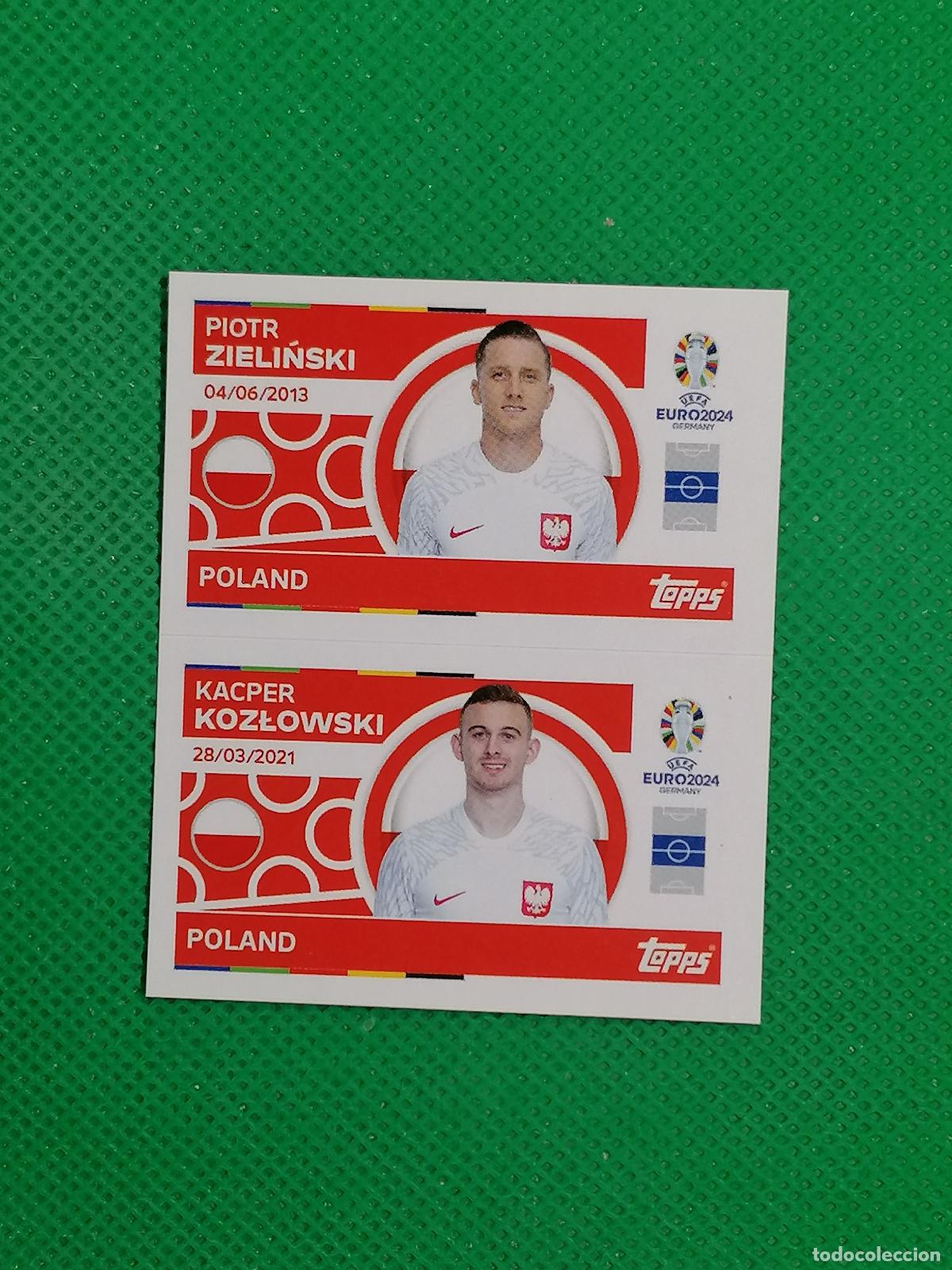 Cromos de F&uacute;tbol: POL 10 11 POL10 POL11 ZIELINSKI KOZLOWSKI POLONIA ⚽ TOPPS EURO 2024 24 GERMANY STICKERS ⚽
