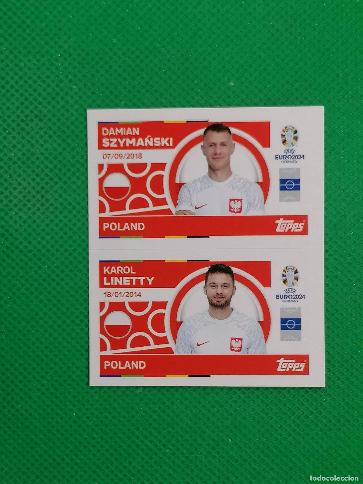 Cromos de F&uacute;tbol: POL 12 13 POL12 POL13 SZYMANSKI LINETTY POLONIA ⚽ TOPPS EURO 2024 24 GERMANY STICKERS ⚽
