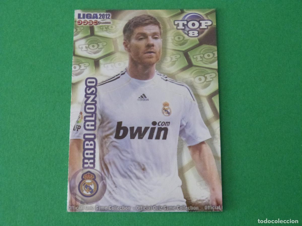 Cromos de F&uacute;tbol: TRADING CARD FUTBOL XABI ALONSO REAL MADRID CF BRILLO VERDE LISO 605 TOP MUNDICROMO 2011-2012/11-12