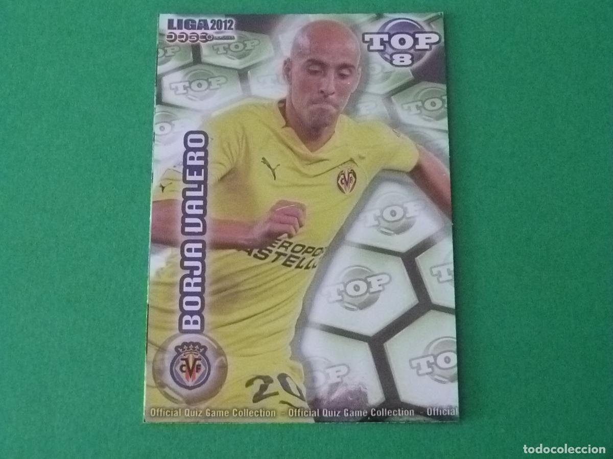 Fu&szlig;ball-Sticker: TRADING CARD FUTBOL BORJA VALERO VILLARREAL CF BRILLO VERDE LISO 607 TOP MUNDICROMO 2011-2012/11-12