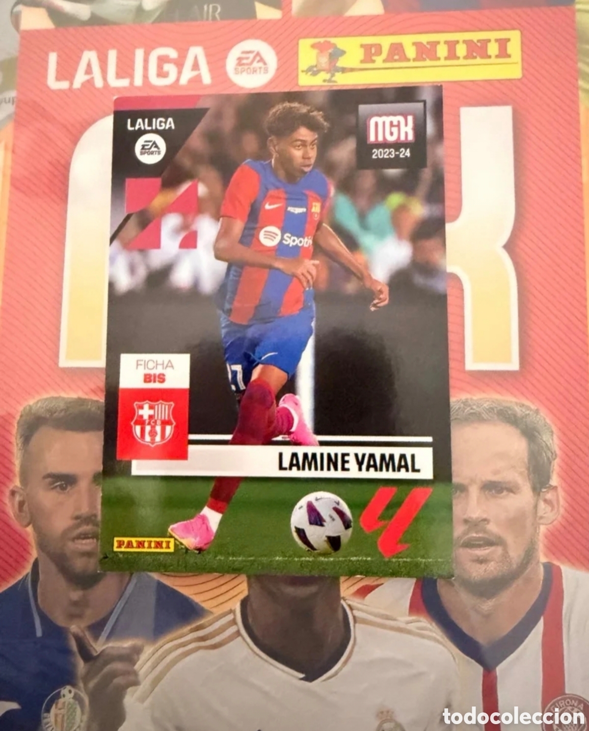 Fu&szlig;ball-Sticker: LAMINE YAMAL FICHA BIS 2023-24 MEGACRACKS &ndash; ROOKIE CARD JOYA EN ALZA ⚽