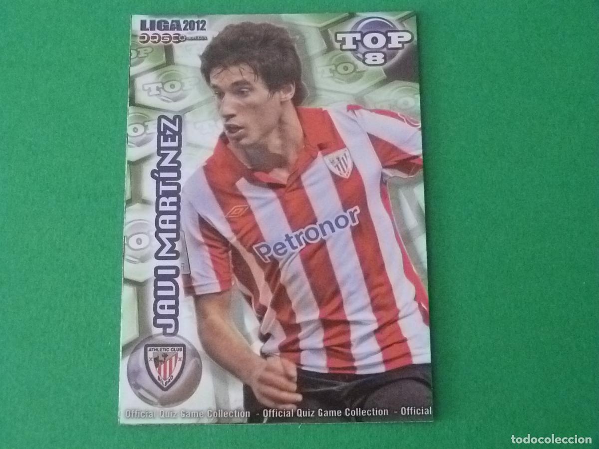 Fu&szlig;ball-Sticker: TRADING CARD FUTBOL JAVI MARTINEZ ATH BILBAO BRILLO VERDE LISO N&ordm; 608 TOP MUNDICROMO 2011-2012/11-12
