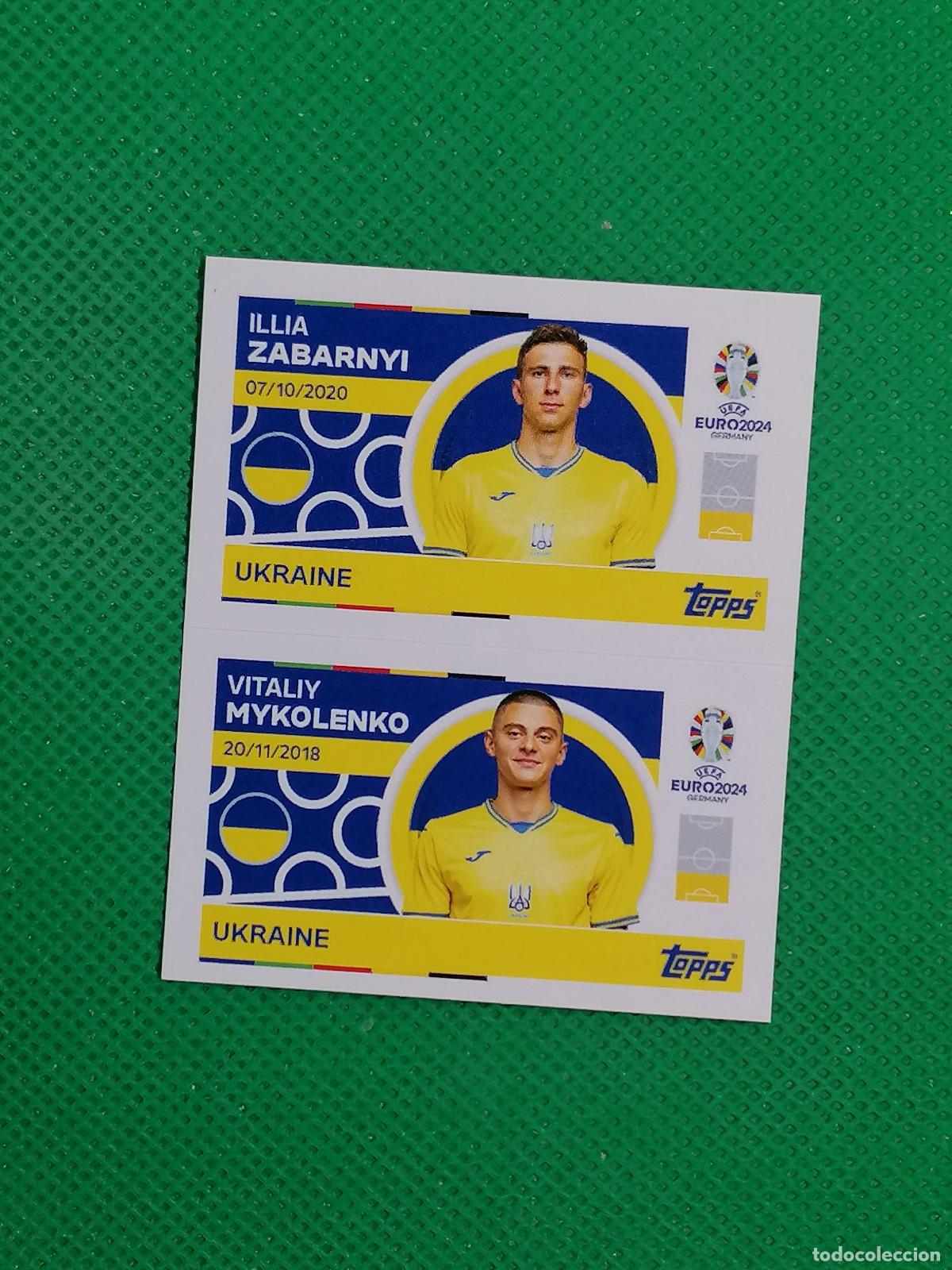 Cromos de F&uacute;tbol: UKR 6 7 UKR6 UKR7 ZABARNY MYKOLENKO UCRANIA ⚽ TOPPS EURO 2024 24 GERMANY STICKERS ⚽