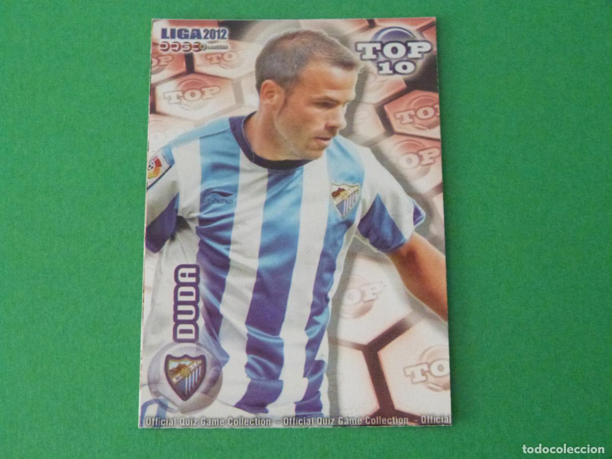 Cromos de F&uacute;tbol: TRADING CARD FUTBOL DUDA MALAGA C.F. BRILLO ROJO LISO ERROR N&ordm; 619 TOP MUNDICROMO 2011-2012/11-12