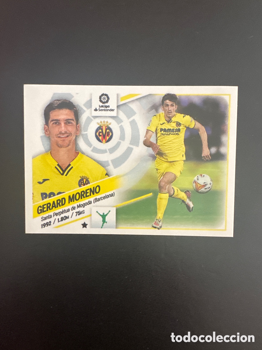 Cromos de F&uacute;tbol: GERARD MORENO VILLARREAL N&Uacute;MERO 19 LIGA ESTE 2022 2023