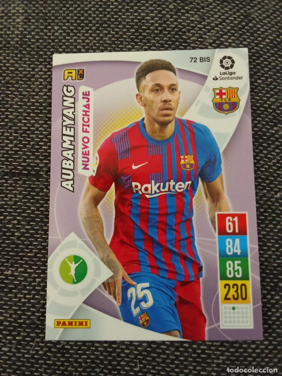 Cromos de F&uacute;tbol: 72 bis aubameyang FC Barcelona nuevo fichaje ADRENALYN 2021-22