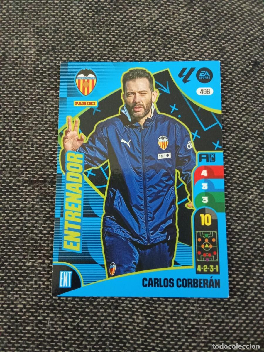 Cromos de F&uacute;tbol: 496 corberan entrenador valencia ADRENALYN 2024-25