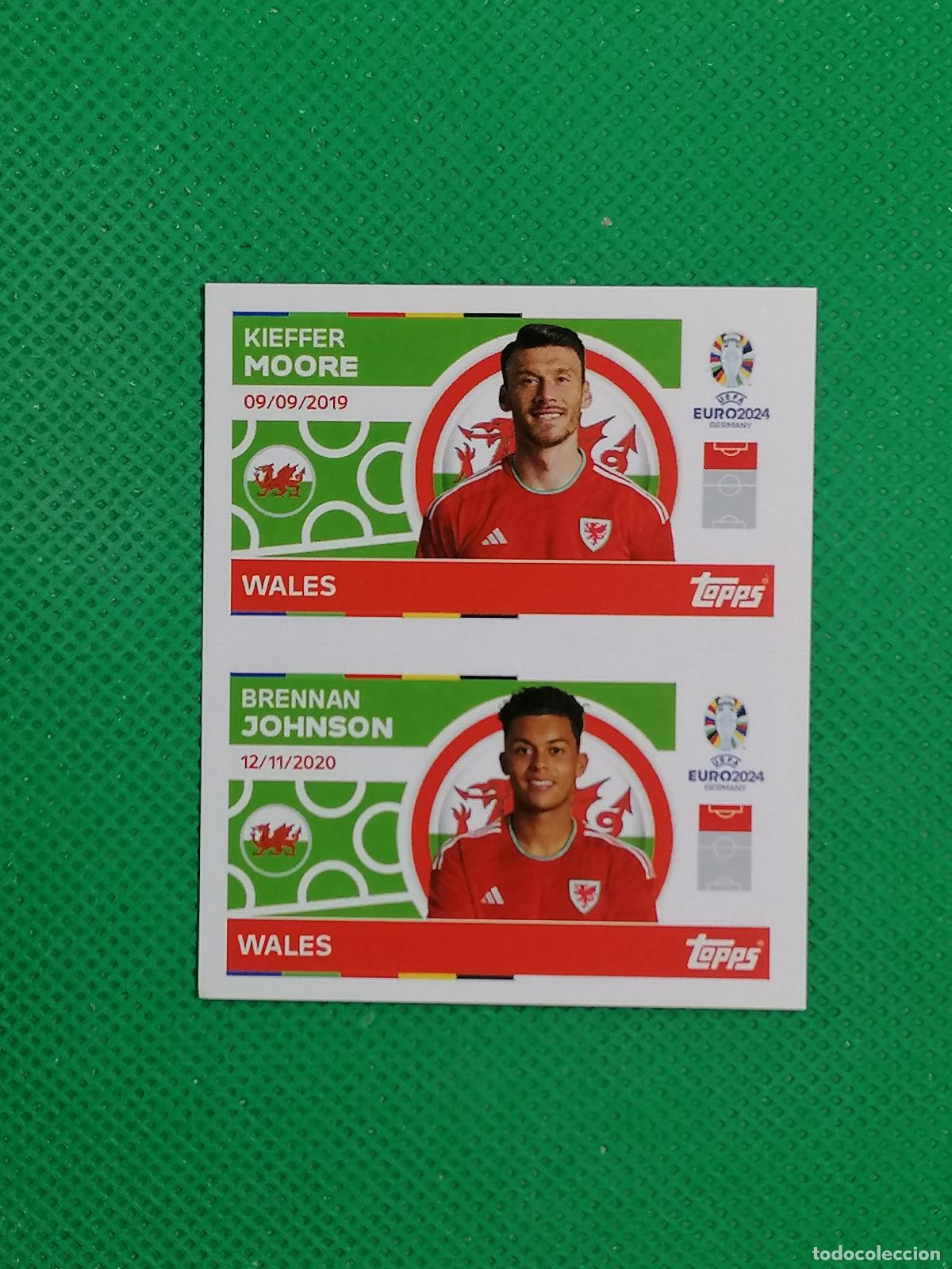 Cromos de F&uacute;tbol: WAL 14 15 WAL14 WAL15 MOORE JOHNSON GALES ⚽ TOPPS EURO 2024 24 GERMANY STICKERS ⚽