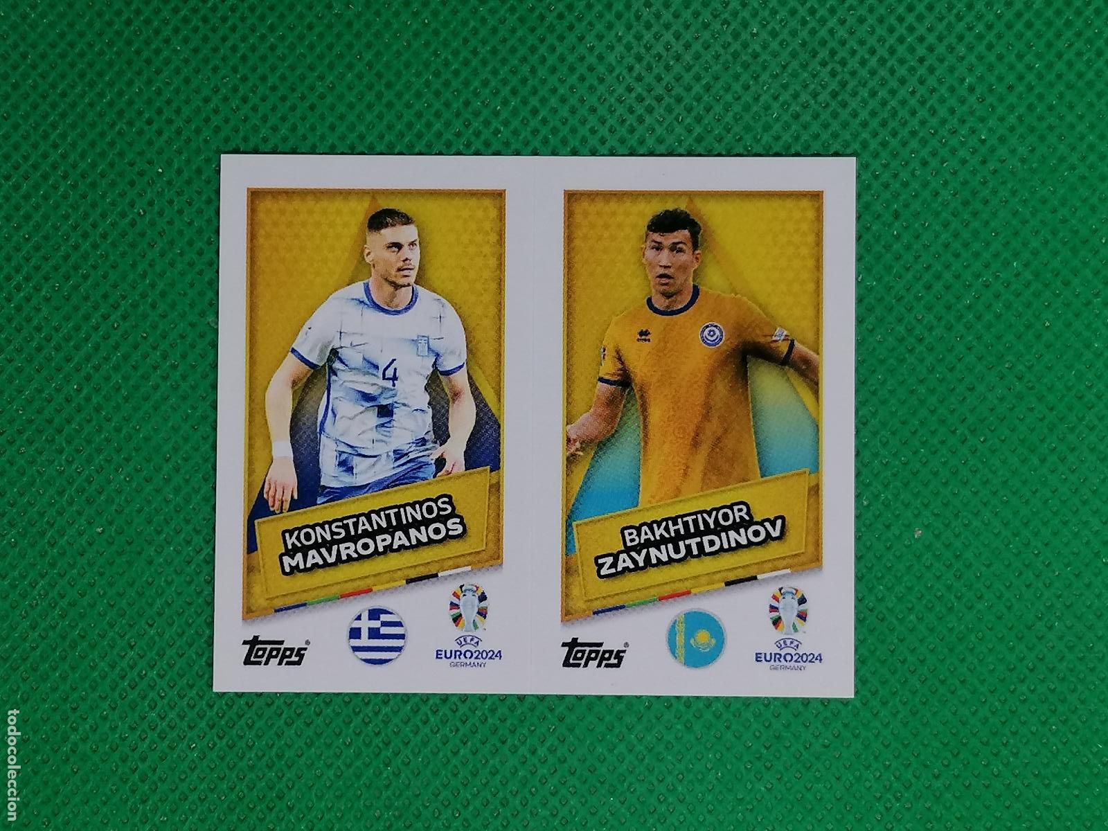 Cromos de F&uacute;tbol: KAZ GRE SP MAVROPANOS ZAYNUTDINOV ⚽ TOPPS EURO 2024 24 GERMANY STICKERS ⚽