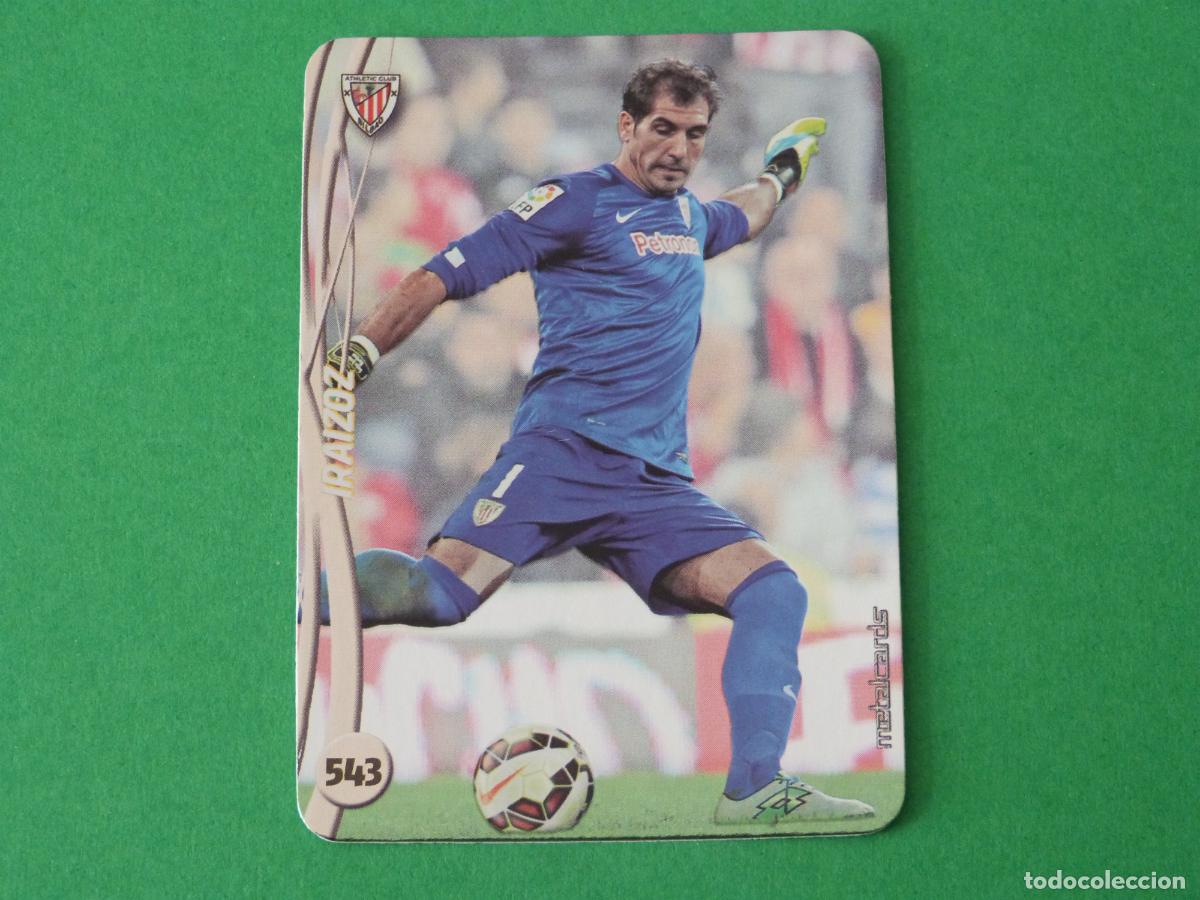Cromos de F&uacute;tbol: TRADING CARD FUTBOL IRAIZOZ ATH. BILBAO BRILLO LISO N&ordm; 543 FICHAS LIGA MUNDICROMO 2014-2015/14-15