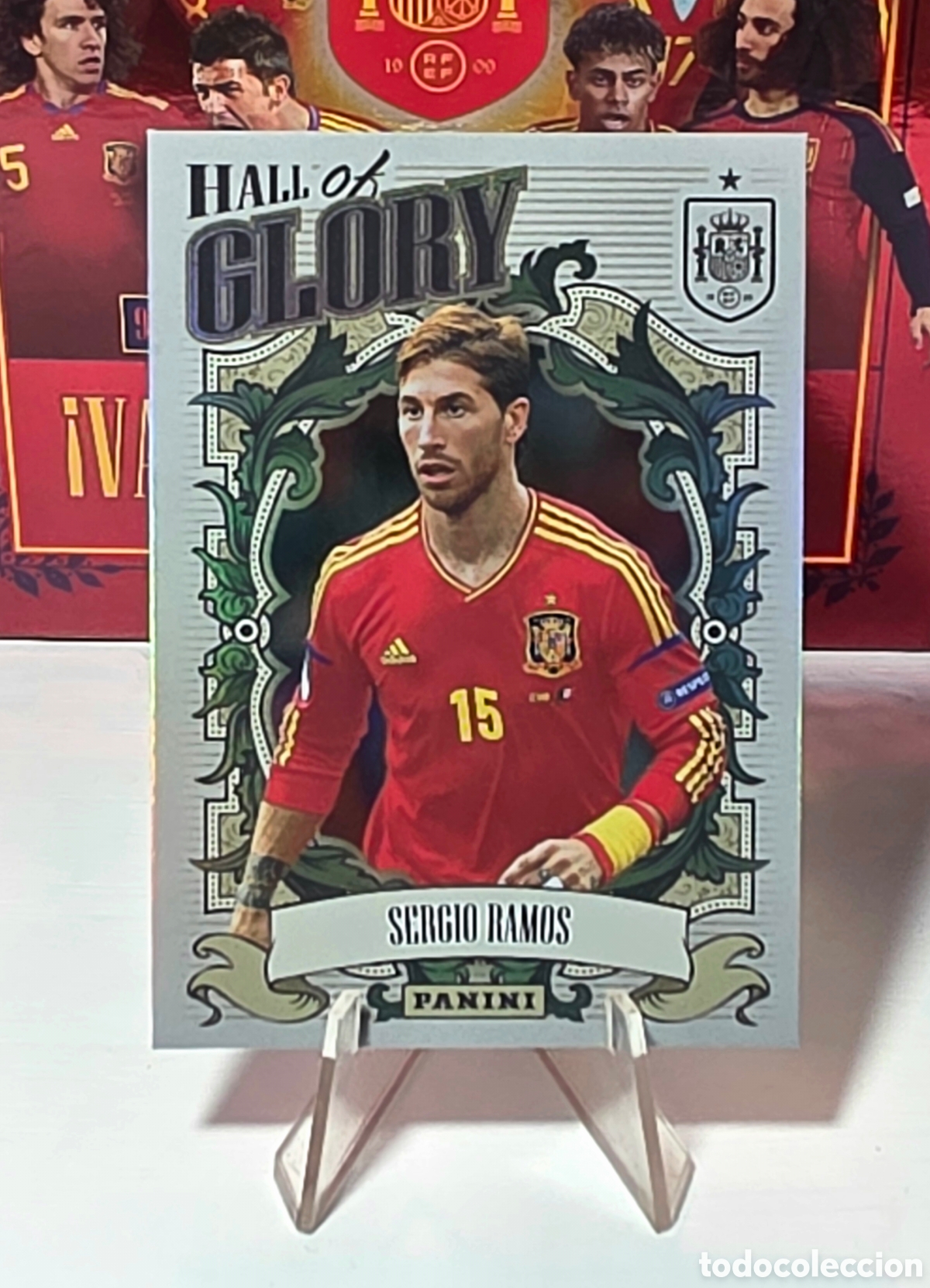 Cromos de F&uacute;tbol: Sergio Ramos Hall of Glory Tributo Panini Selecci&oacute;n Espa&ntilde;ola (2010-2026) Vamos Campeones