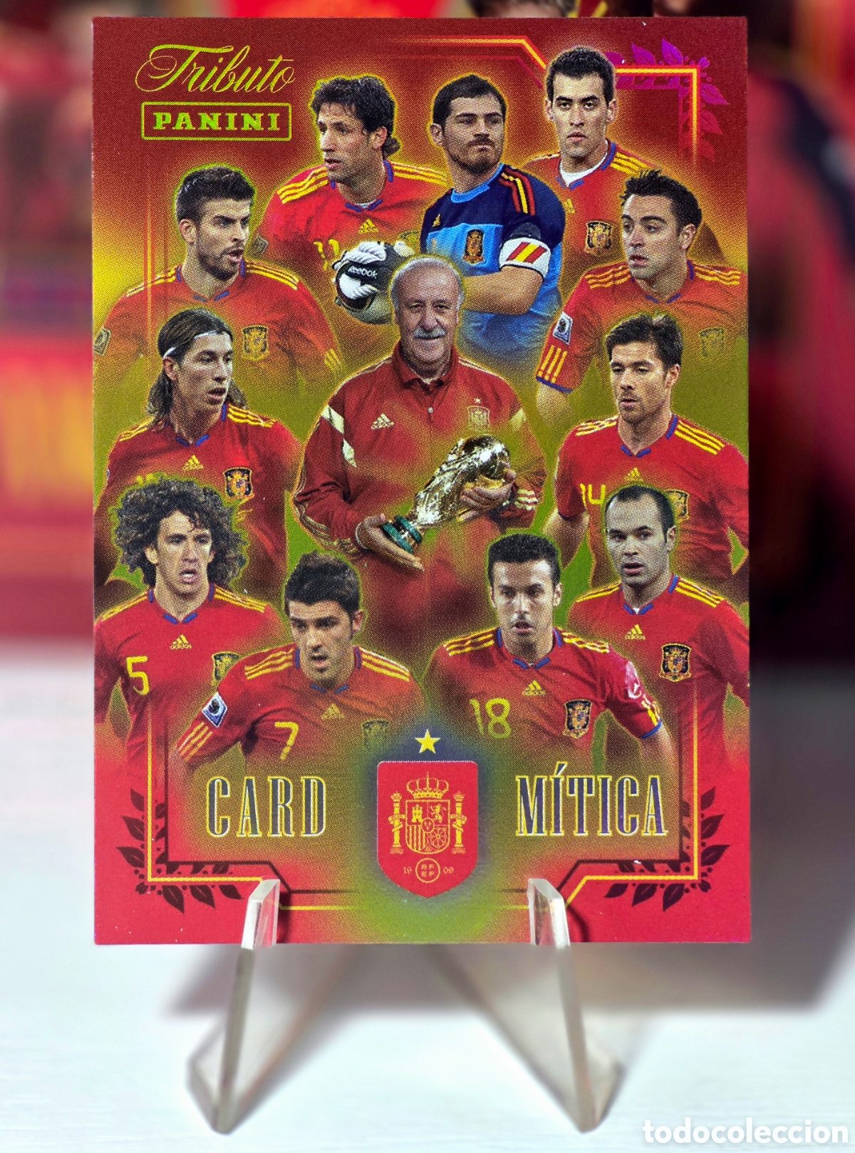 Cromos de F&uacute;tbol: Card Mitica Tributo Panini Selecci&oacute;n Espa&ntilde;ola (2010-2026) Vamos Campeones